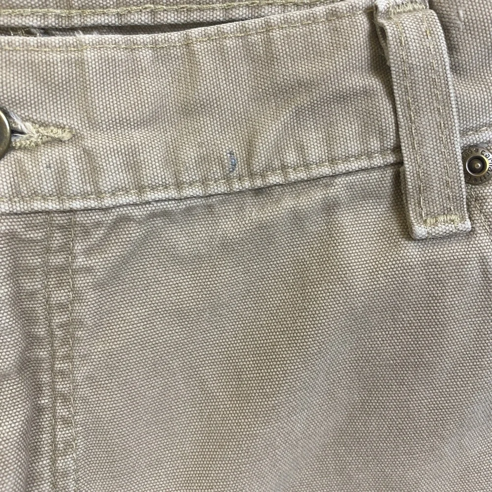 VTG Carhartt Shorts Men Sz 42 Beige Carpenter Cotton Rugged Canvas Work Short
